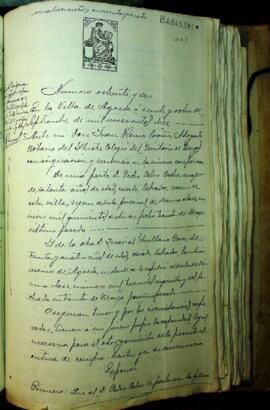 Venta de la mitad de una casa propiedad de Pedro Calvo a Zacarías Perez Sevillano