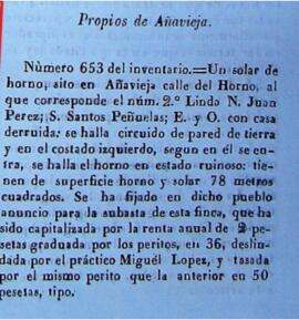 Un solar de horno en Añavieja