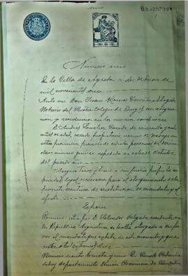 Poder notarial otorgado por Salvador Delgado Calvo a favor de Andres Sánchez Casado, ambos natura...
