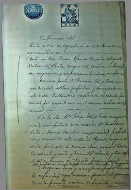 Permuta de inmuebles entre Francisco Val  Vera y Felipa Val Vera