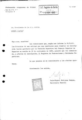 Inscripción Estatutos en el Consejo Superior de Deportes