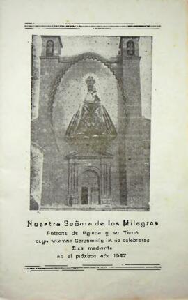 Nuestra Señora de los Milagros Patrona de Ágreda y su Tierra cuya solemne Carnación ha de celebra...
