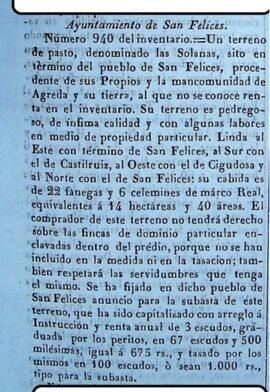 Terreno de pastos Las Solanas en San Felices (Soria)
