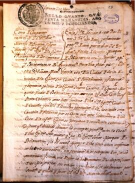 Escritura de compromiso entre D. Antº Martín de Castejón y Fuenmayor y Sra. Condesa de Fuertevent...