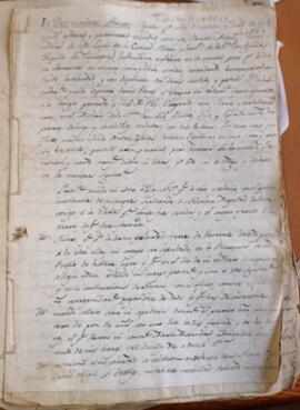 Testamento de su padre Ramon Marquina Escribano hizo ante Tomás Escribano, fiel de hechos de Cuev...