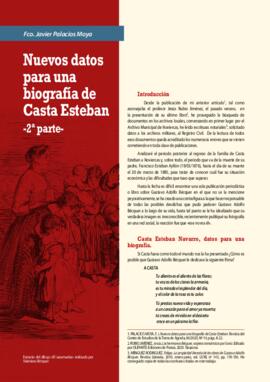 Nuevos datos para una biografía de Casta Esteban