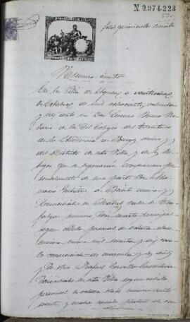 Venta de una casa propiedad del Marqués de Vallecerrato a Rafael Cervello Cosentino