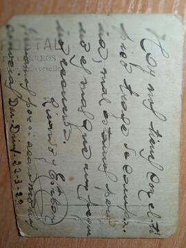 Texto al dorso de la fotografía