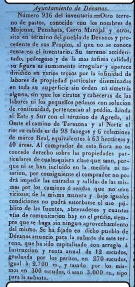 Terreno de pastos Las Malezas, Peña Bellota, Cerro Manojal y otros Dévanos (Soria)