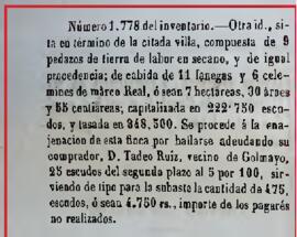 Heredad en  9 pedazos de tierras de secano