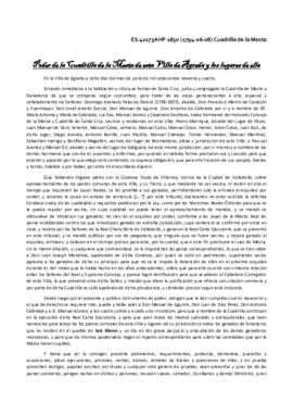 Poder de la Cuadrilla de la Mesta de la Villa de Ágreda y los lugares de ella para pleito con la ...