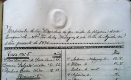 La familia de Francisco Esteban Navarro en el padrón de la Parroquia de Ntra. Sra. de los Milagro...