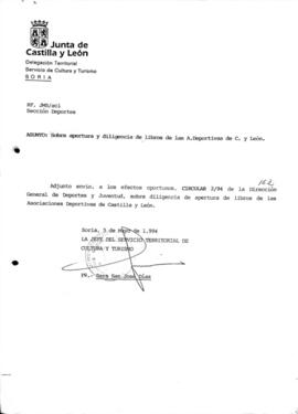 Sobre diligencias de apertura de los libros de las Asociaciones en Castilla y León