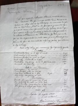 Presupuesto para la reparación tejados de San Juan Bautista de Ágreda