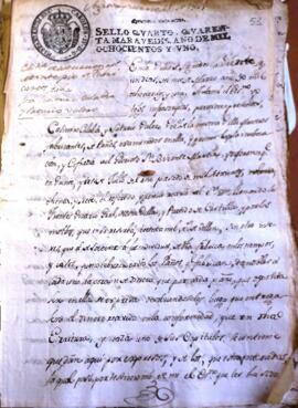 Escritura de asociación del Montepío de Fabricantes de paños.