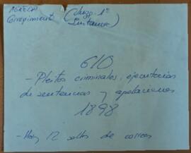 Pleitos criminales, ejecutoria de sentencias y apelaciones