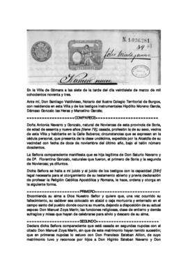Testamento de Antonia Navarro Gonzalo (Transcripción)