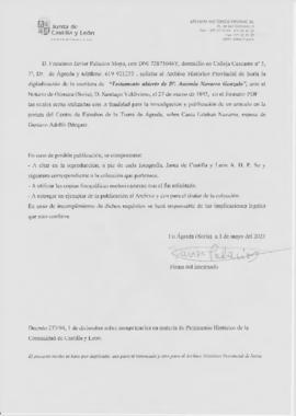 Testamento de Antonia Navarro Gonzalo (1893-03-27)