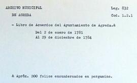 Libro de acuerdos del Ayuntamiento de la Villa de Ágreda