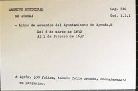 Libro de acuerdos del Ayuntamiento de la Villa de Ágreda