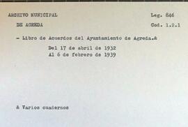 Libro de actas de sesiones del Ayuntamiento - Pleno