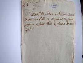 Testamento de Juana Navarro, doncella, con una Escritura en  pergamino