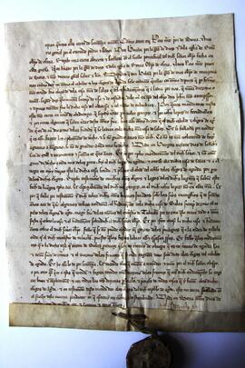Carta de compromiso del obispo de Soria  sobre diezmo de la casa de Salas