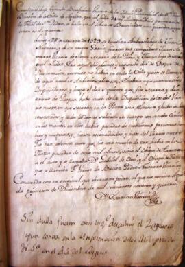Certificación de partida de bautismo de Ambrosio Navarro Gracia donde se incluye una mención a un...