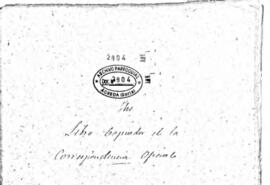 Libro copiador de la correspondencia Oficial