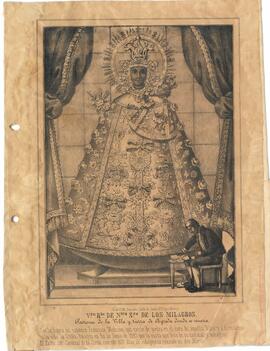 «Verdadero retrato» con la representación del  zapatero Francisco Medrano. Litografía de P. M. Ir...
