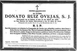 Ruiz Ovejas, Donato (1900-1935)